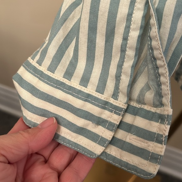 LIZWEAR Vintage 1990s | Deadstock Sequin & Striped Button-Down Blouse size large - Picture 7 of 9